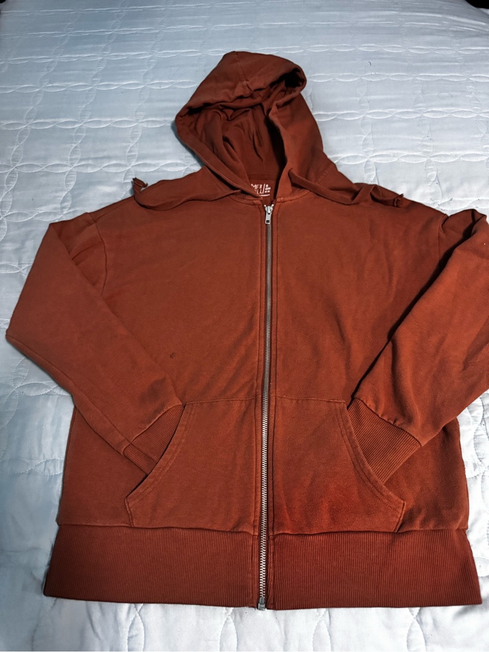 Men's Zip-Up Hooded Sz S time and tru